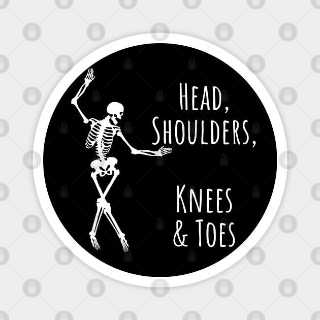 Head Shoulders Knees and Toes Skeleton Dancing Magnet by KayBee Gift Shop